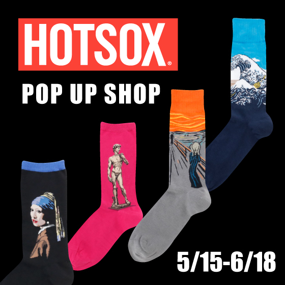 【梅田店】有名絵画シリーズが人気!NY生まれのソックスブランド「HOT SOX」
