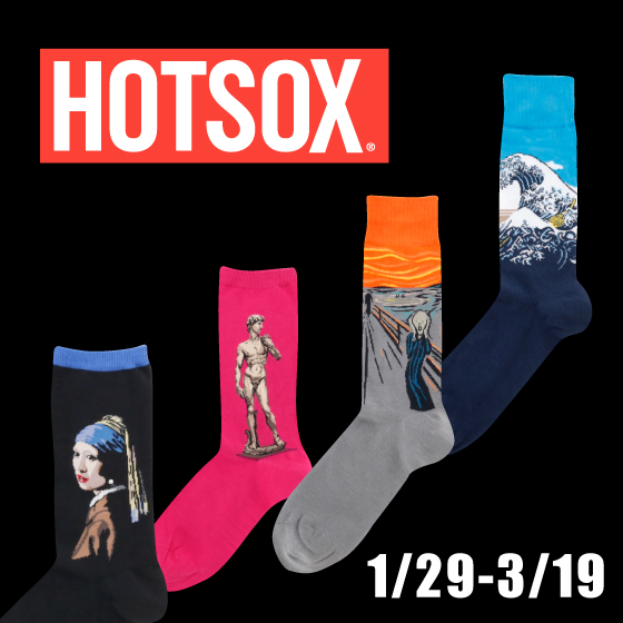 【梅田店】有名絵画シリーズが人気！NY生まれのソックスブランド「HOT SOX」